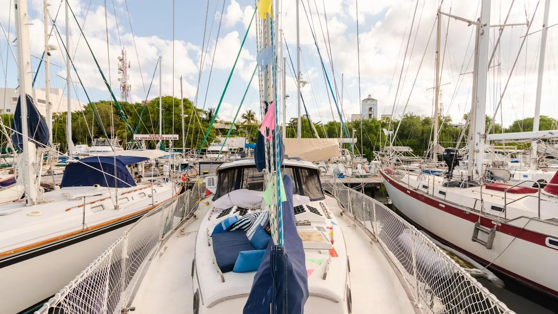 Botel Walk Barefoot To Beach! Two Bathrooms! Entire Private Sailboat Isla Mujeres Mexico