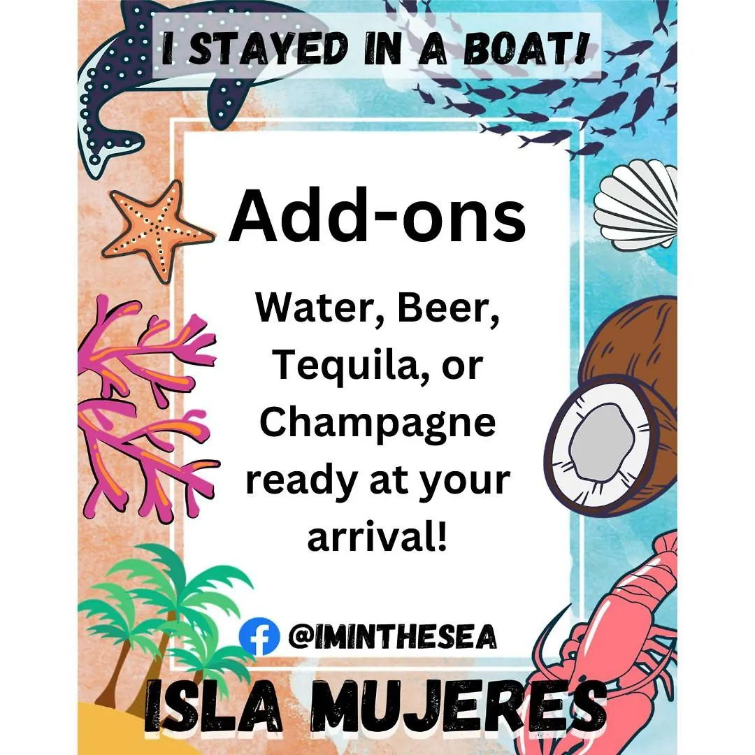 Botel Walk Barefoot To Beach! Two Bathrooms! Entire Private Sailboat Isla Mujeres Mexico